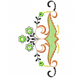 Flowers And Tree Embroidery Design 8
